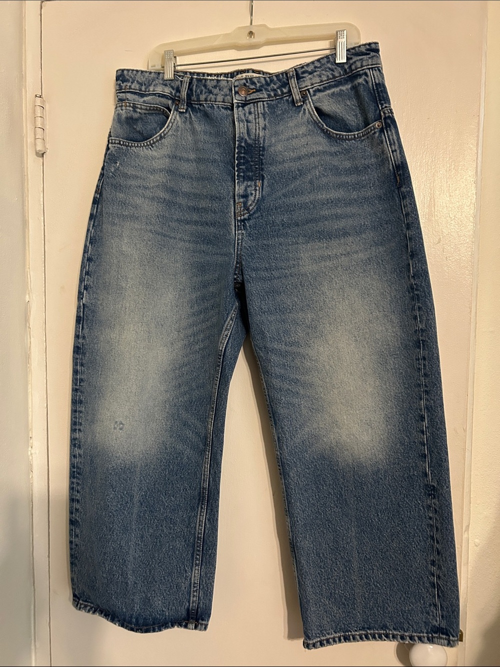 We The Free Washed Distressed Heavy weight Blue Trance Jeans